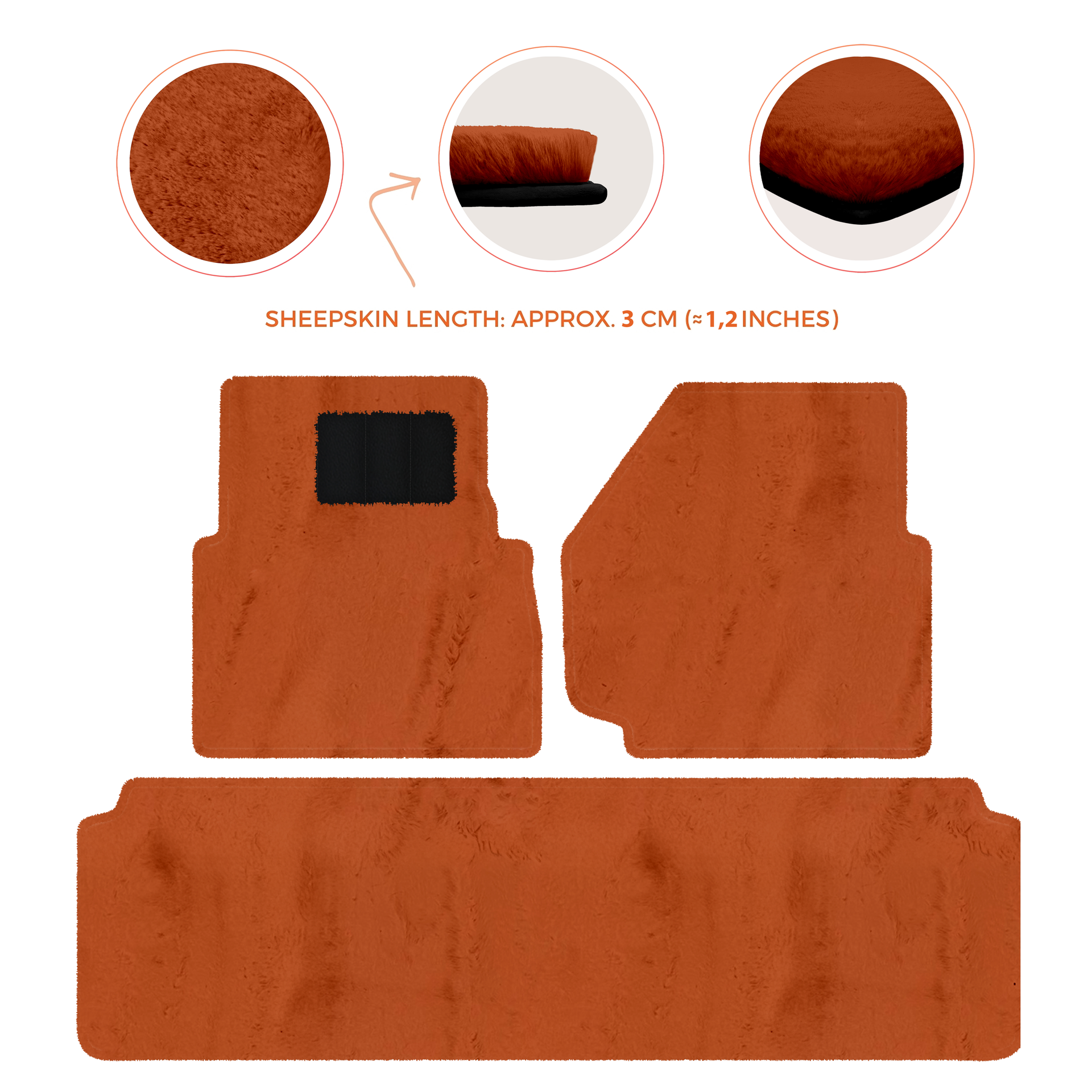 Luxurious Premium Sheepskin Floor Mats for Range Rover (2012-2022)