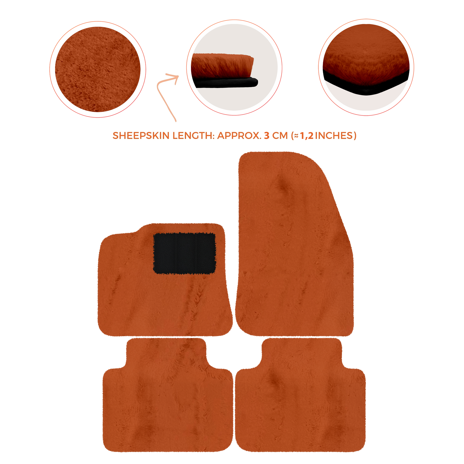 Premium Sheepskin Floor Mats for Porsche 987 Boxster (2005-2012)
