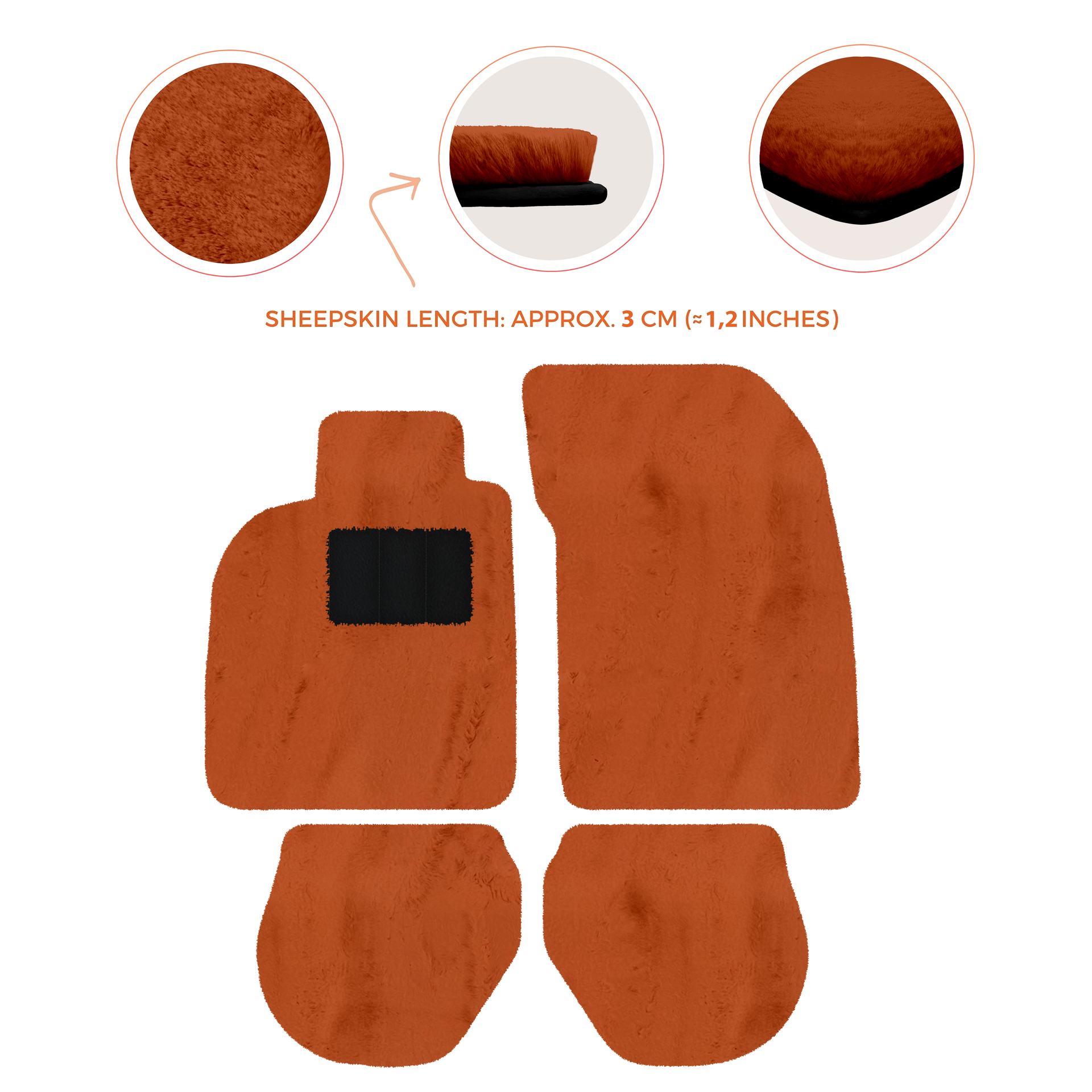 Tapis de voiture noirs pour Porsche 993 (1994-1998) avec - AutoWin