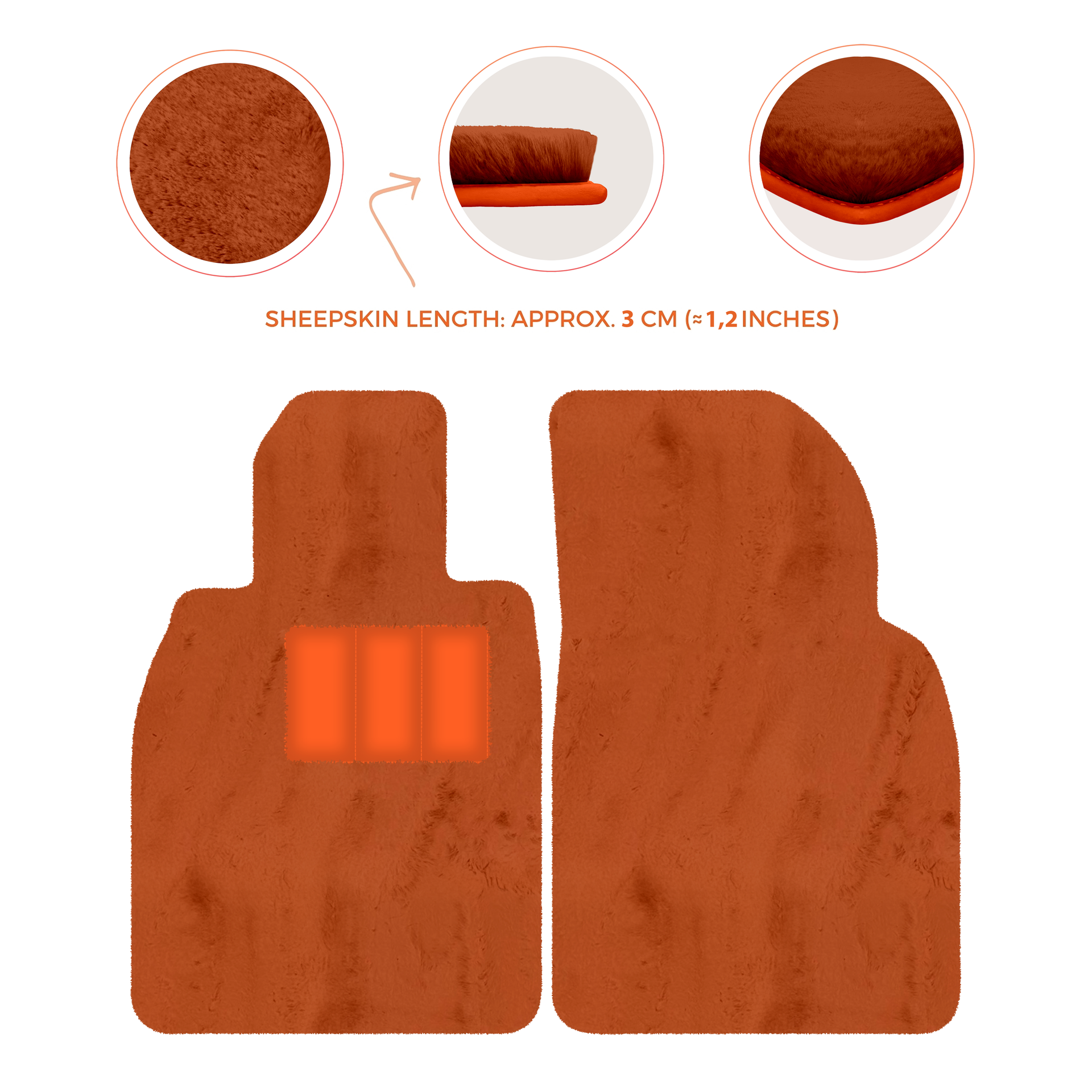 Premium Sheepskin Floor Mats for Porsche Cayenne (2018-2023)