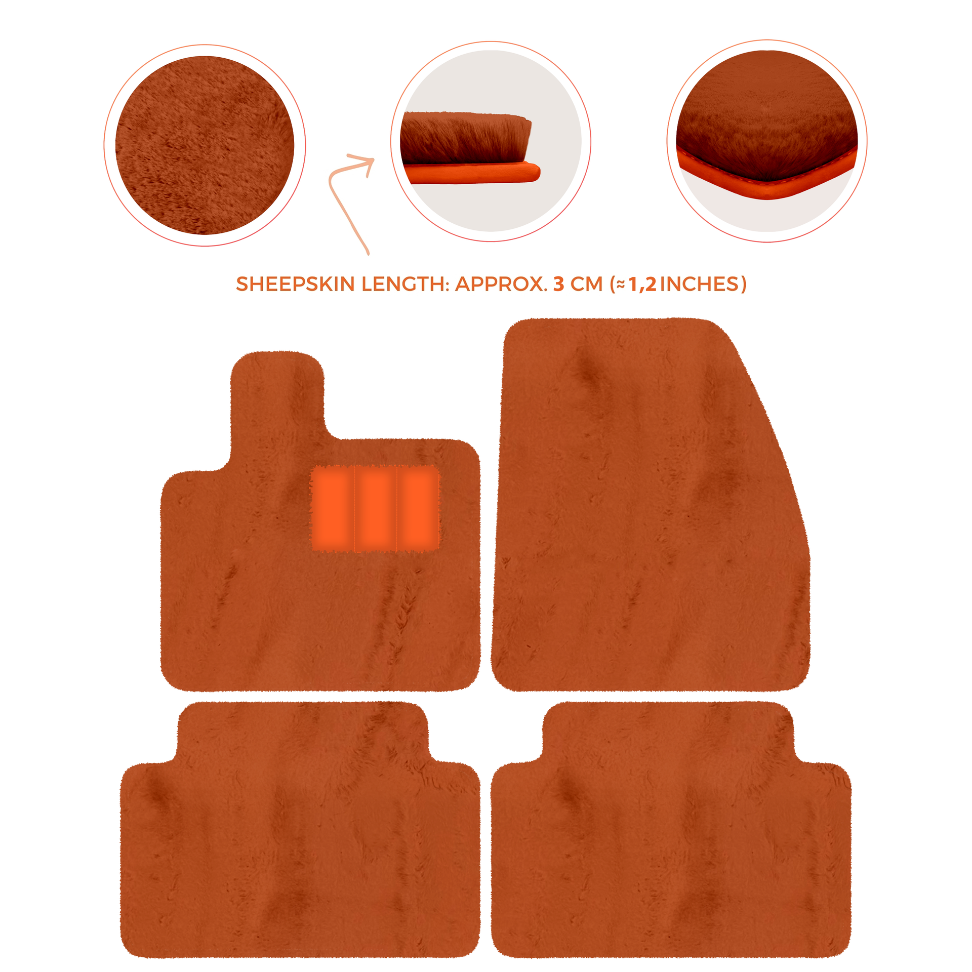 Premium Sheepskin Floor Mats for Range Rover Evoque (2016-2024)