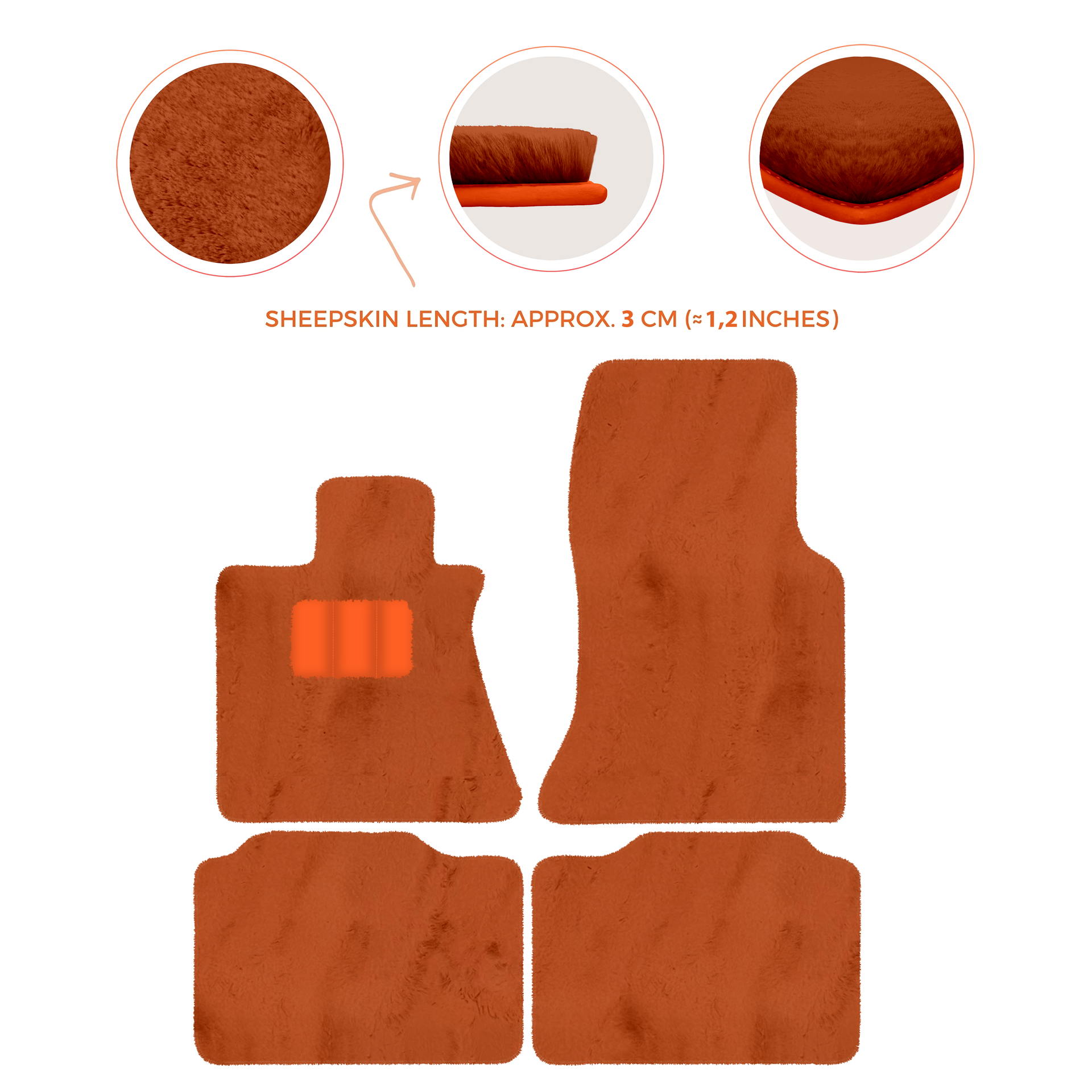 Premium Sheepskin Floor Mats for Rolls-Royce Phantom Sedan (2003-2016)