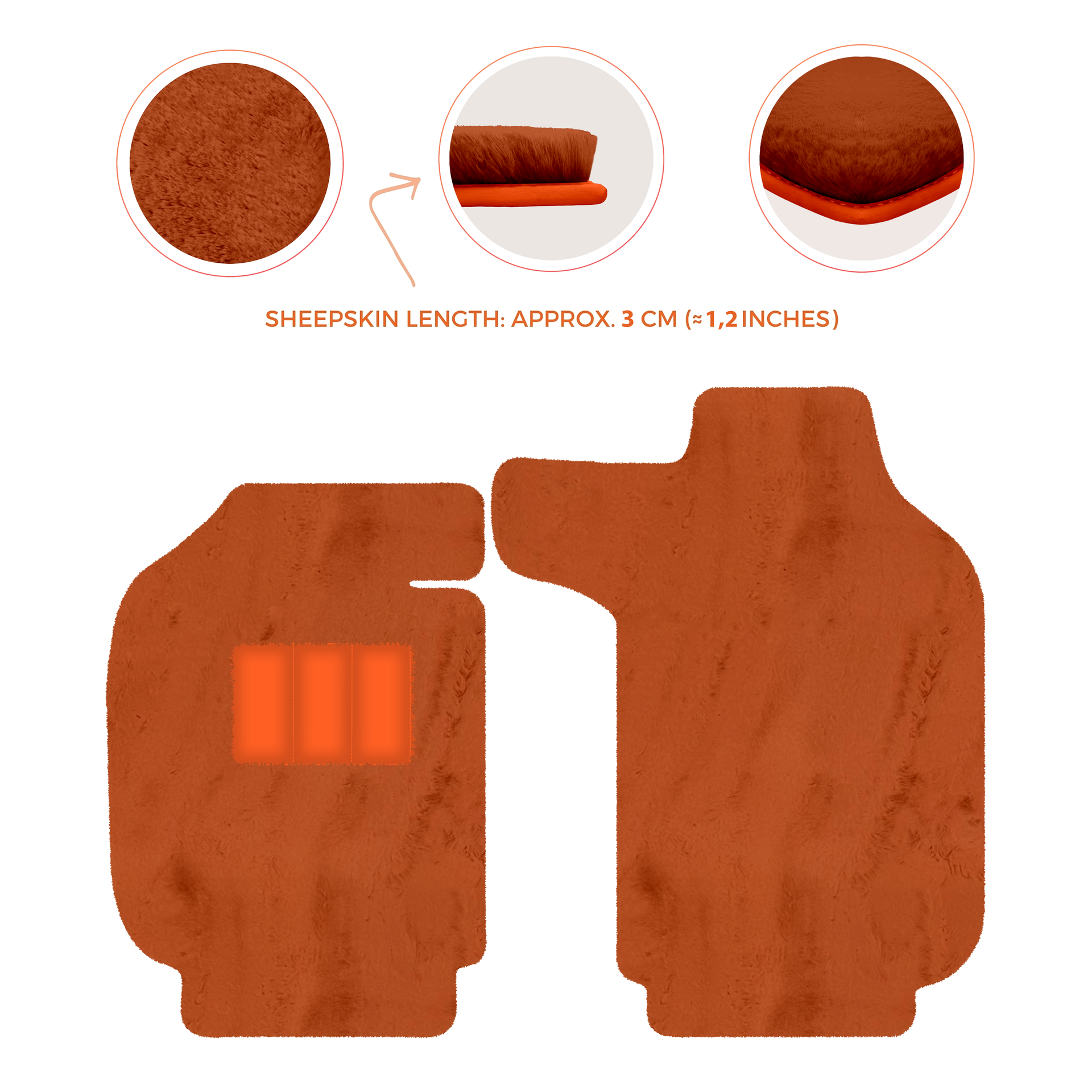 Luxury Sheepskin Floor Mats for Porsche 911 - 992 (2019-2026)