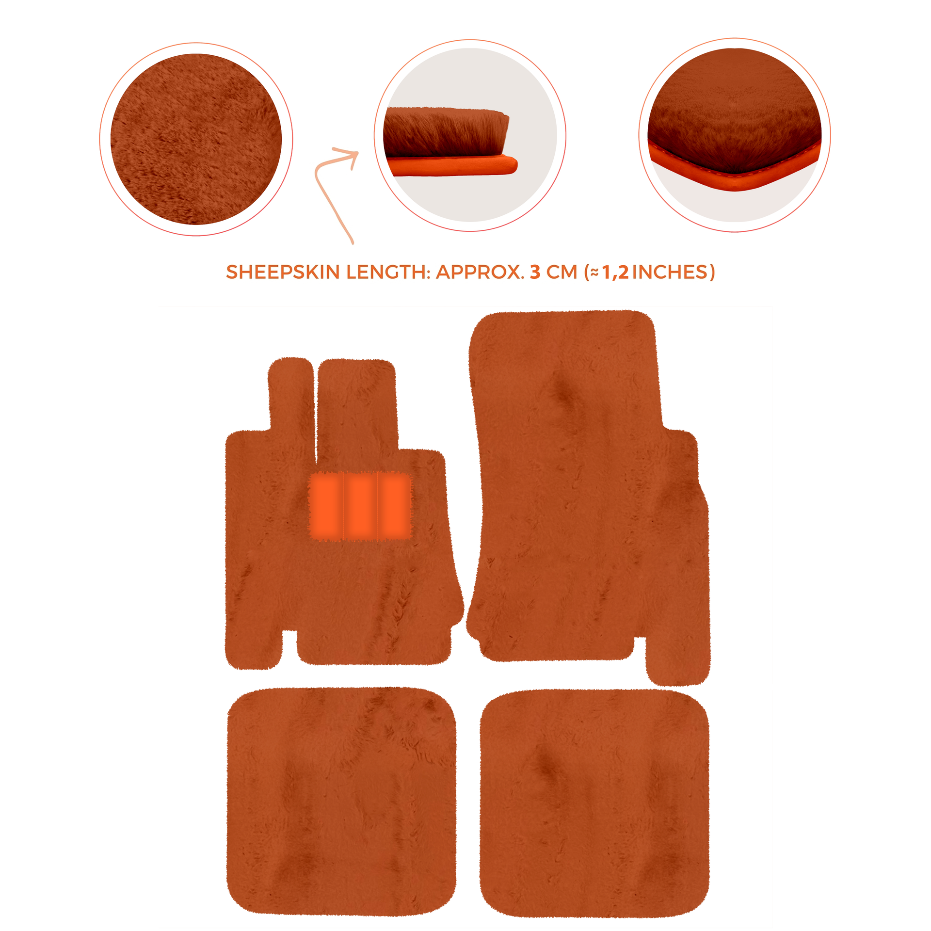 Premium Luxurious Sheepskin Floor Mats for Bentley Arnage (1998-2009)