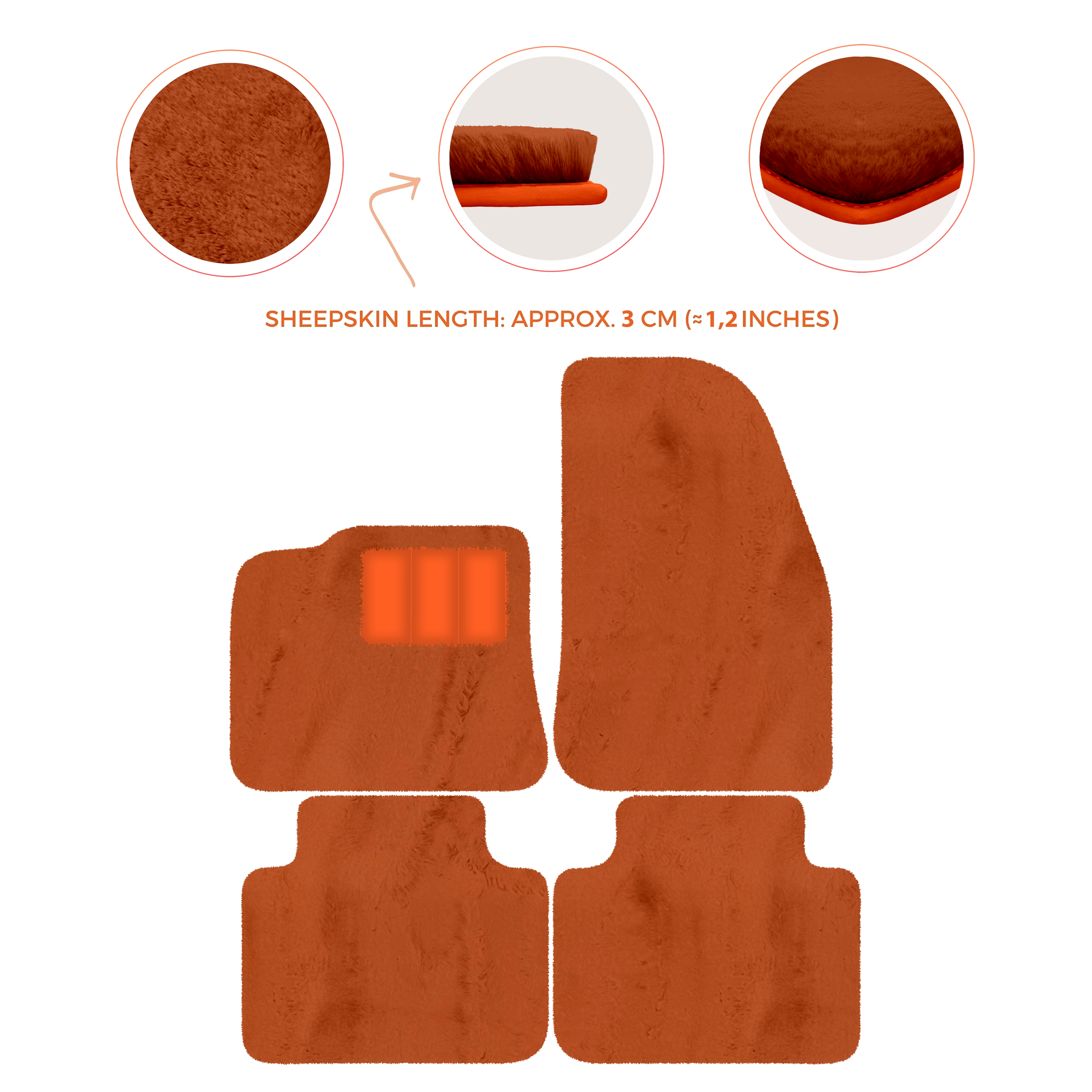 Premium Sheepskin Floor Mats for Porsche 987 Boxster (2005-2012)