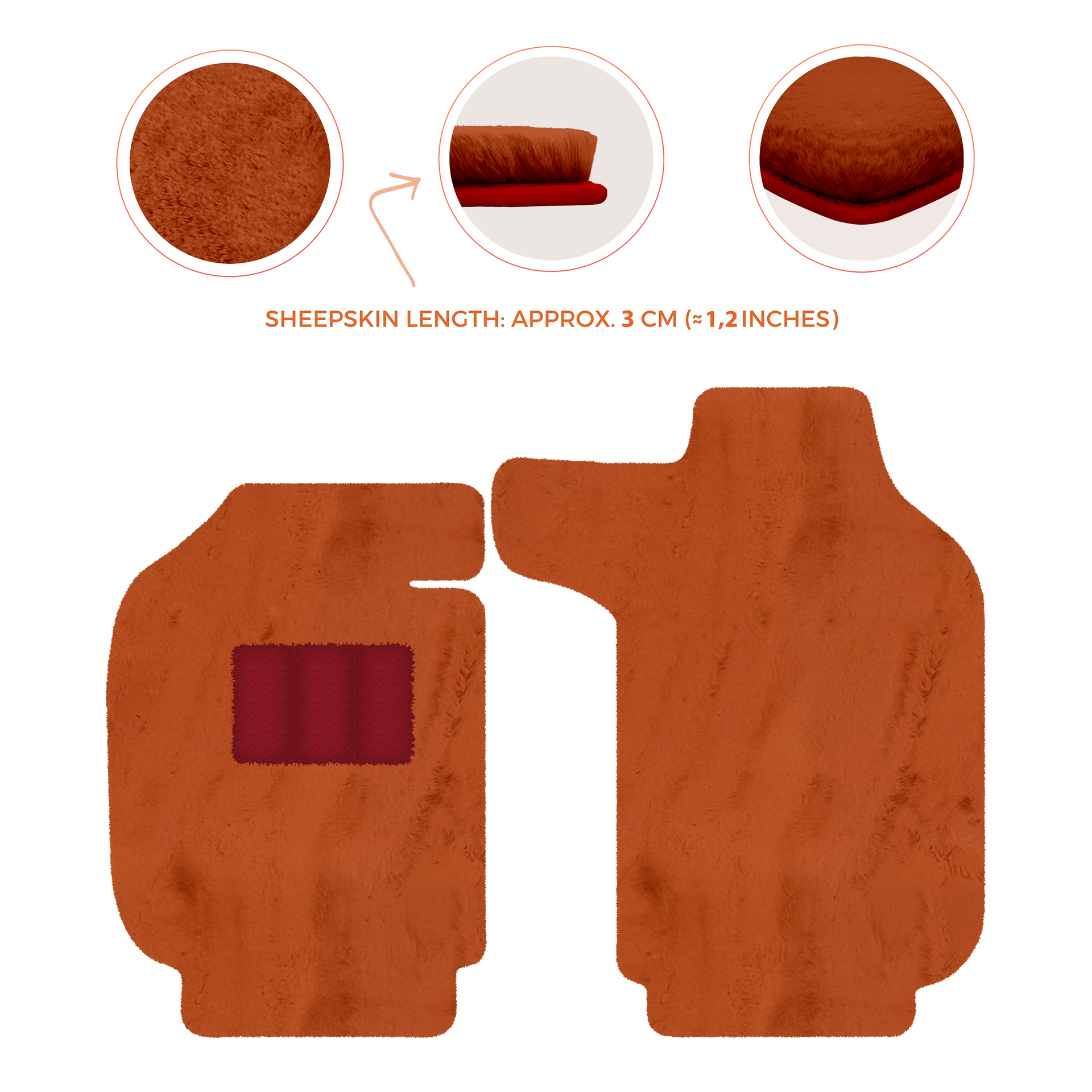 Luxury Sheepskin Floor Mats for Porsche 911 - 992 (2019-2026)