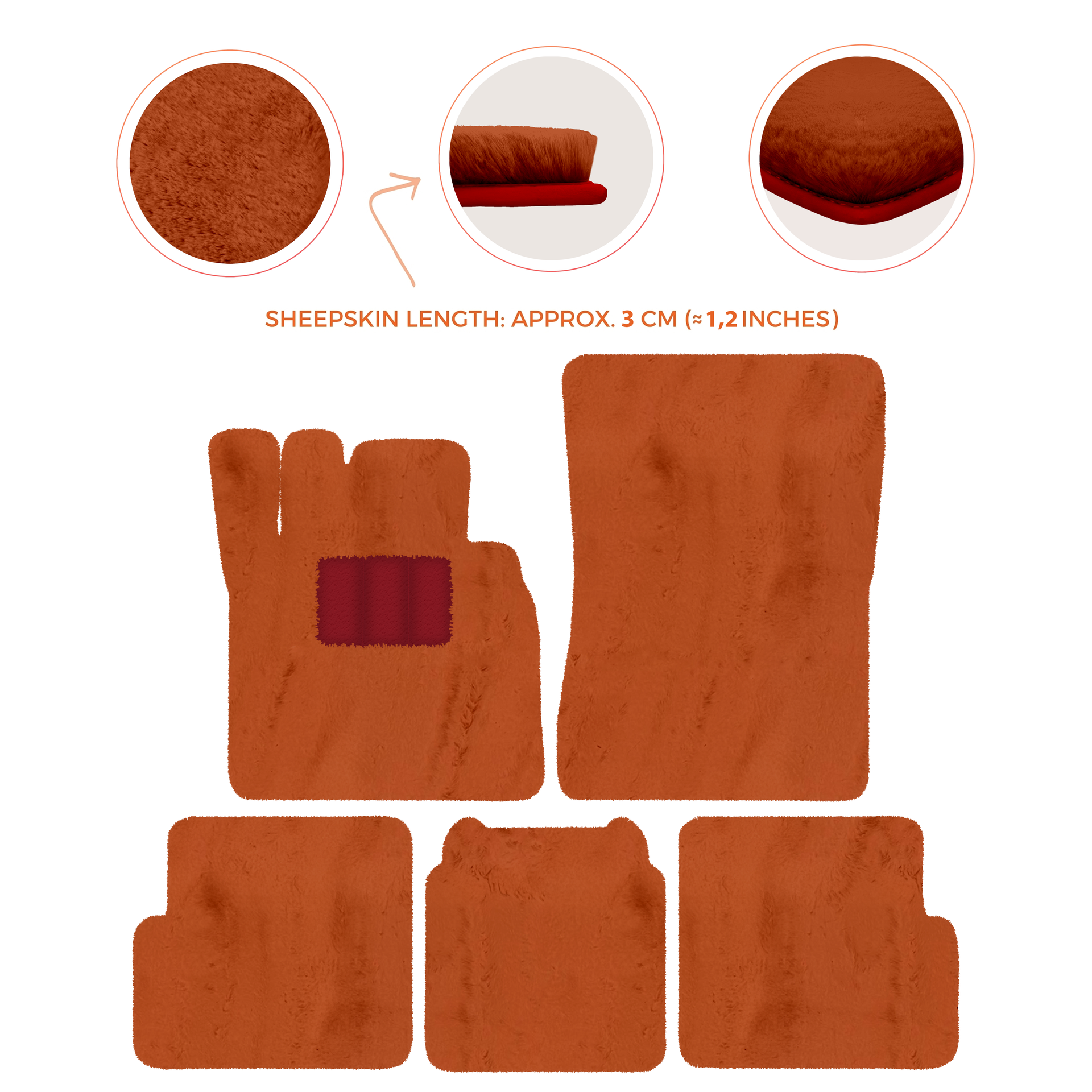 Premium Sheepskin Floor Mats for Ferrari 296 GTS (2022-2025)