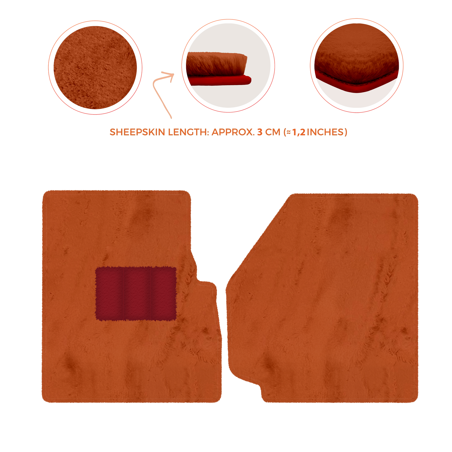 Premium Sheepskin Floor Mats for Land Rover Discovery (2004-2009)