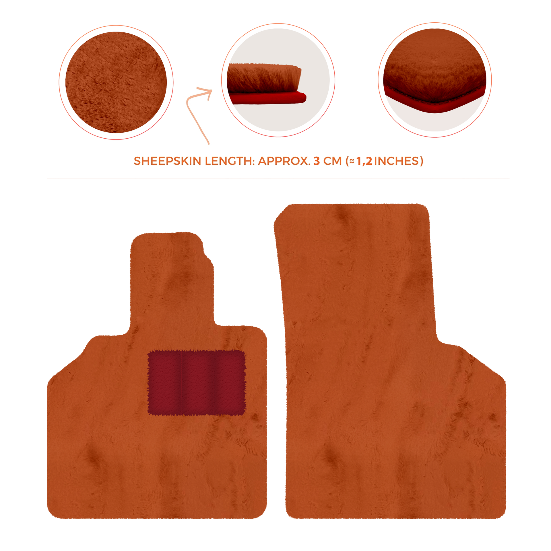 Premium Sheepskin Floor Mats for Lamborghini Aventador (2012-2022)