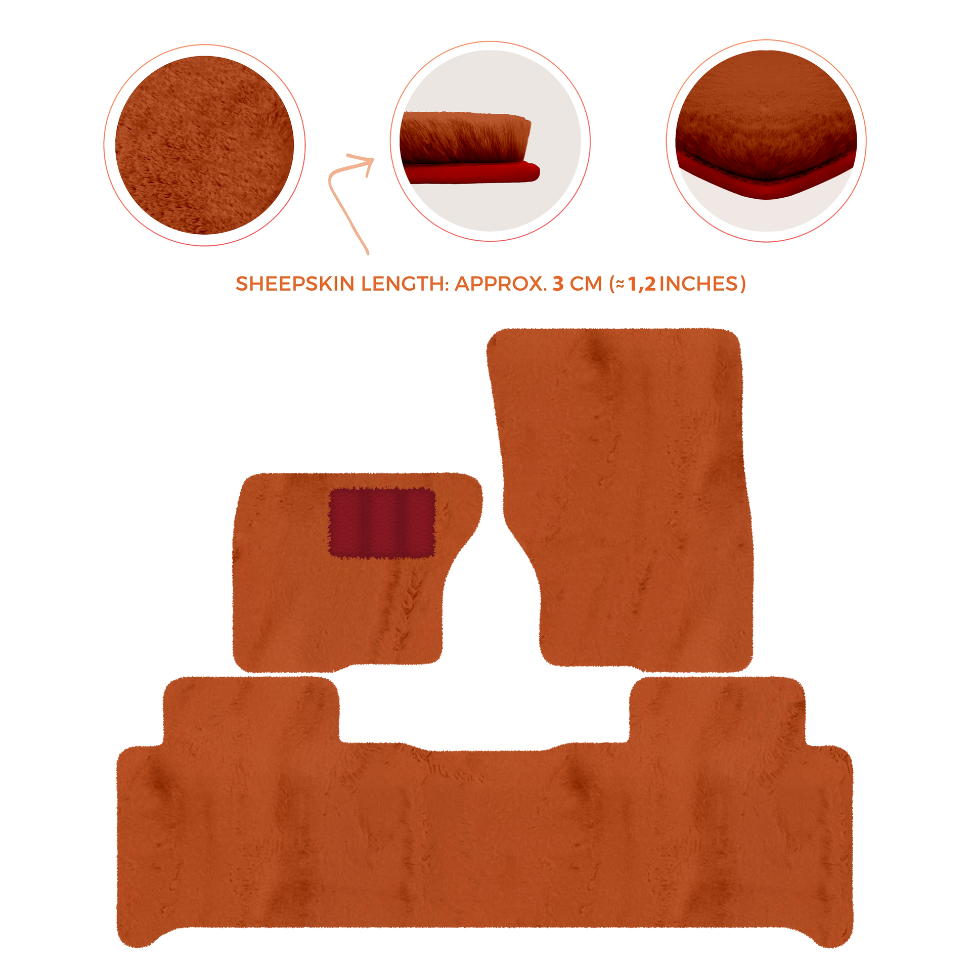 Luxury Sheepskin Floor Mats for Land Rover Discovery (2017-2026)