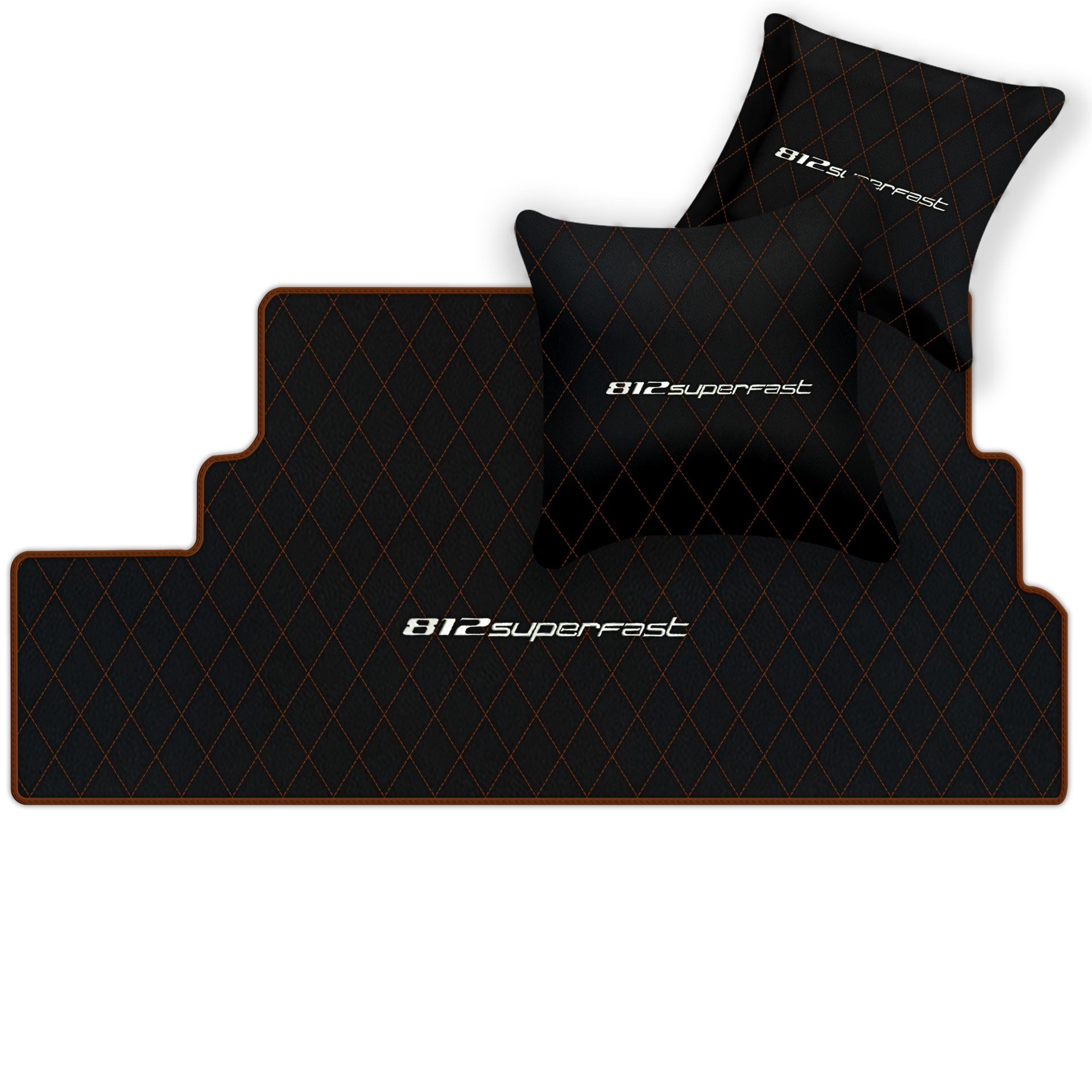 Premium Black Leather Floor Mats for Ferrari F12 (2012-2022)