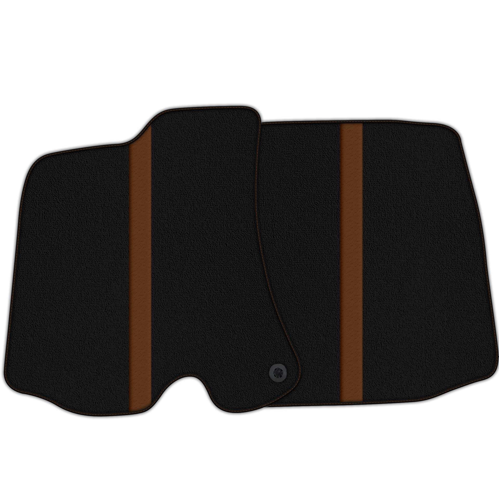 Black Floor Mats with Leather Line for Ferrari Roma (2021-2024) - Various Colors