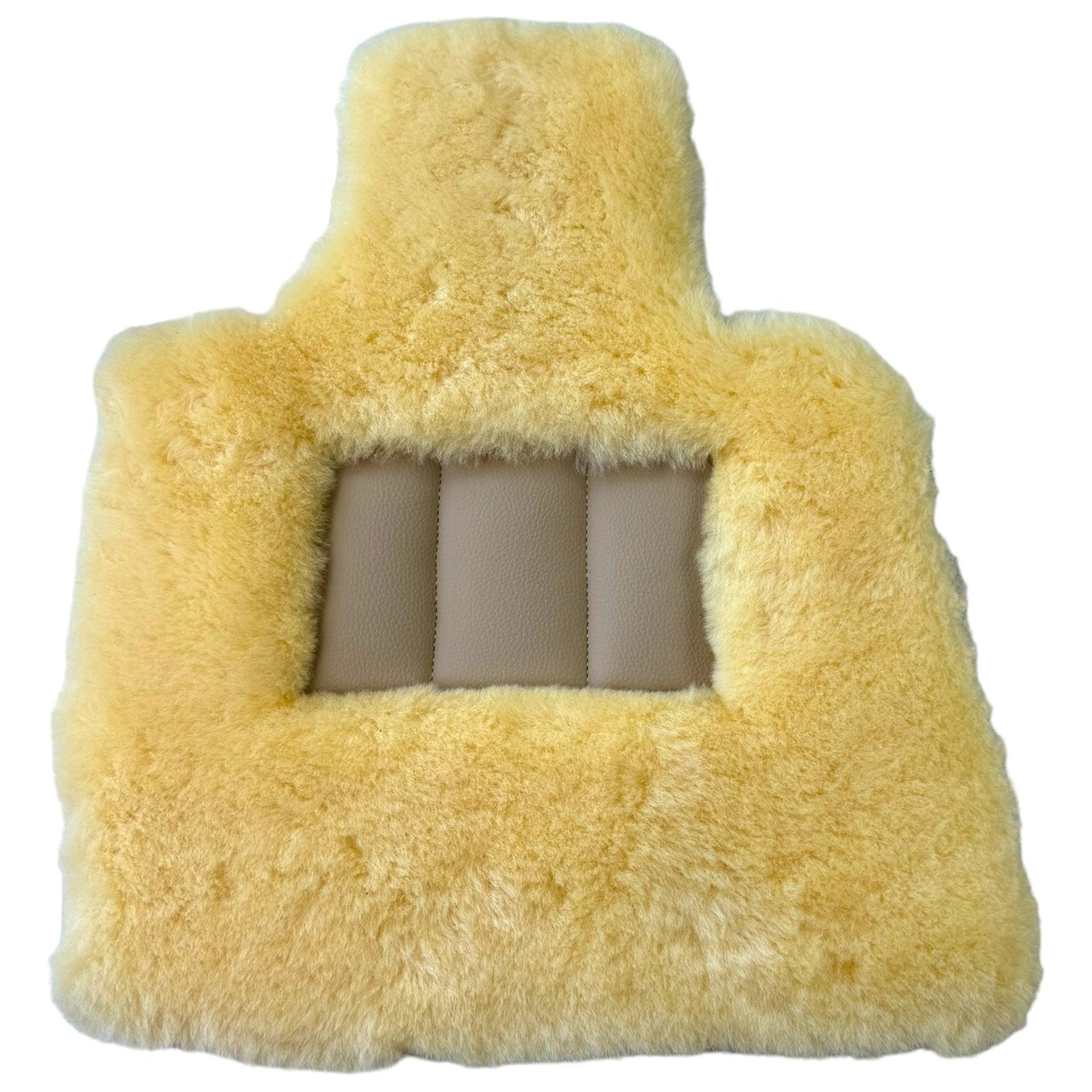 Natural Color Medical Sheepskin Floor Mats for Rolls Royce Phantom VIII (2017-2024) | Relugan - AutoWin
