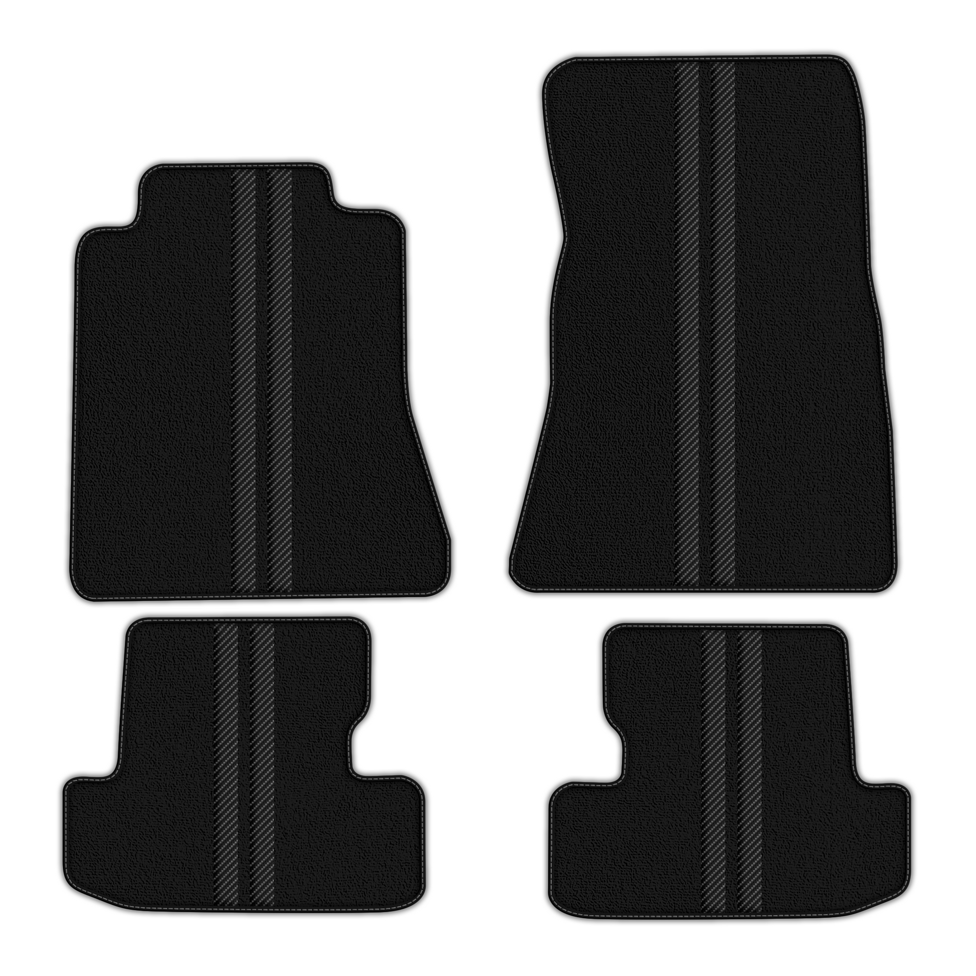 Black Floor Mats for Ford Mustang V FL (2011-2014) - Stylish