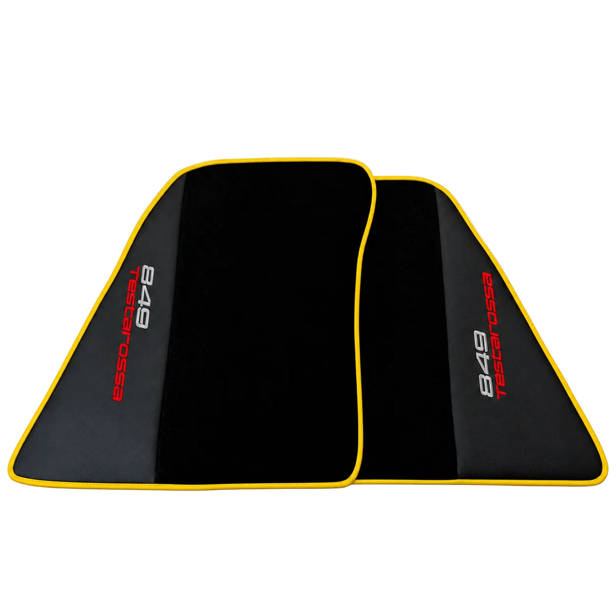 Tapis de voiture en cuir noir motif Daytona pour Ferrari 849 Testarossa (2026-2027)