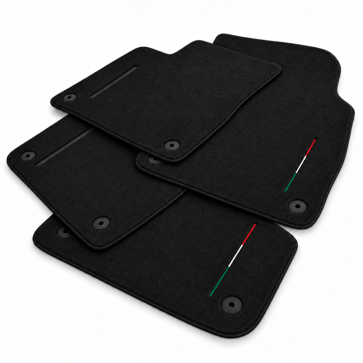Black Floor Mats for Lamborghini Urus with Brown Leather
