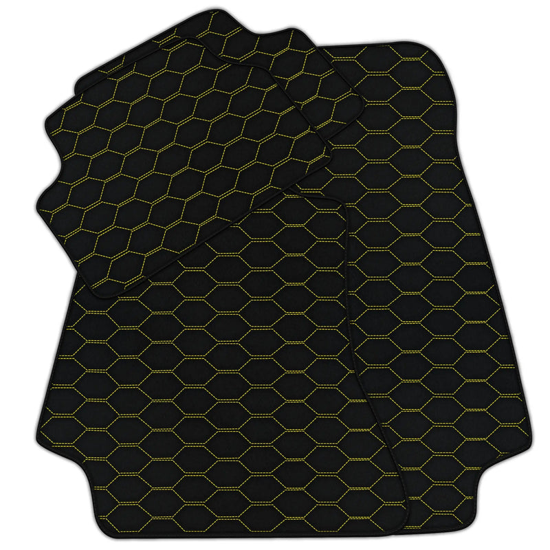 Tapis de voiture en cuir personnalisables avec motif Divario pour Mercedes Benz S-Class W221 (2005-2013) à empattement long