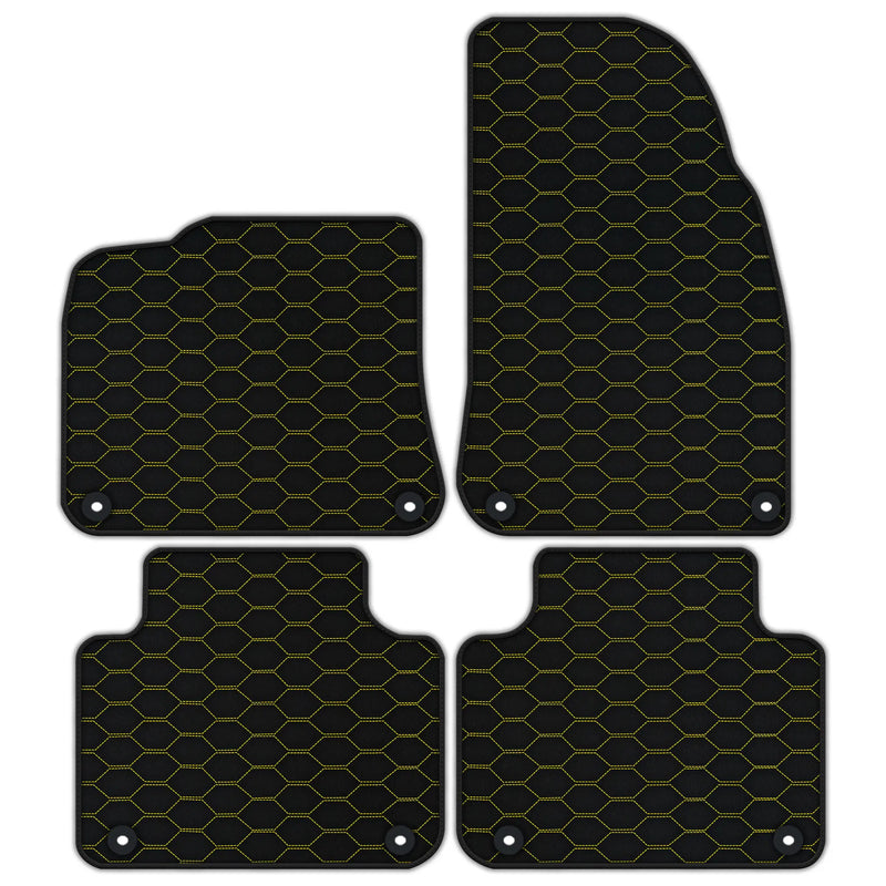 Customizable Leather Floor Mats with Divario Pattern for Porsche Cayenne (2018-2023)