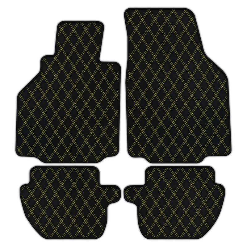 Tapis de voiture en cuir personnalisables avec motif double