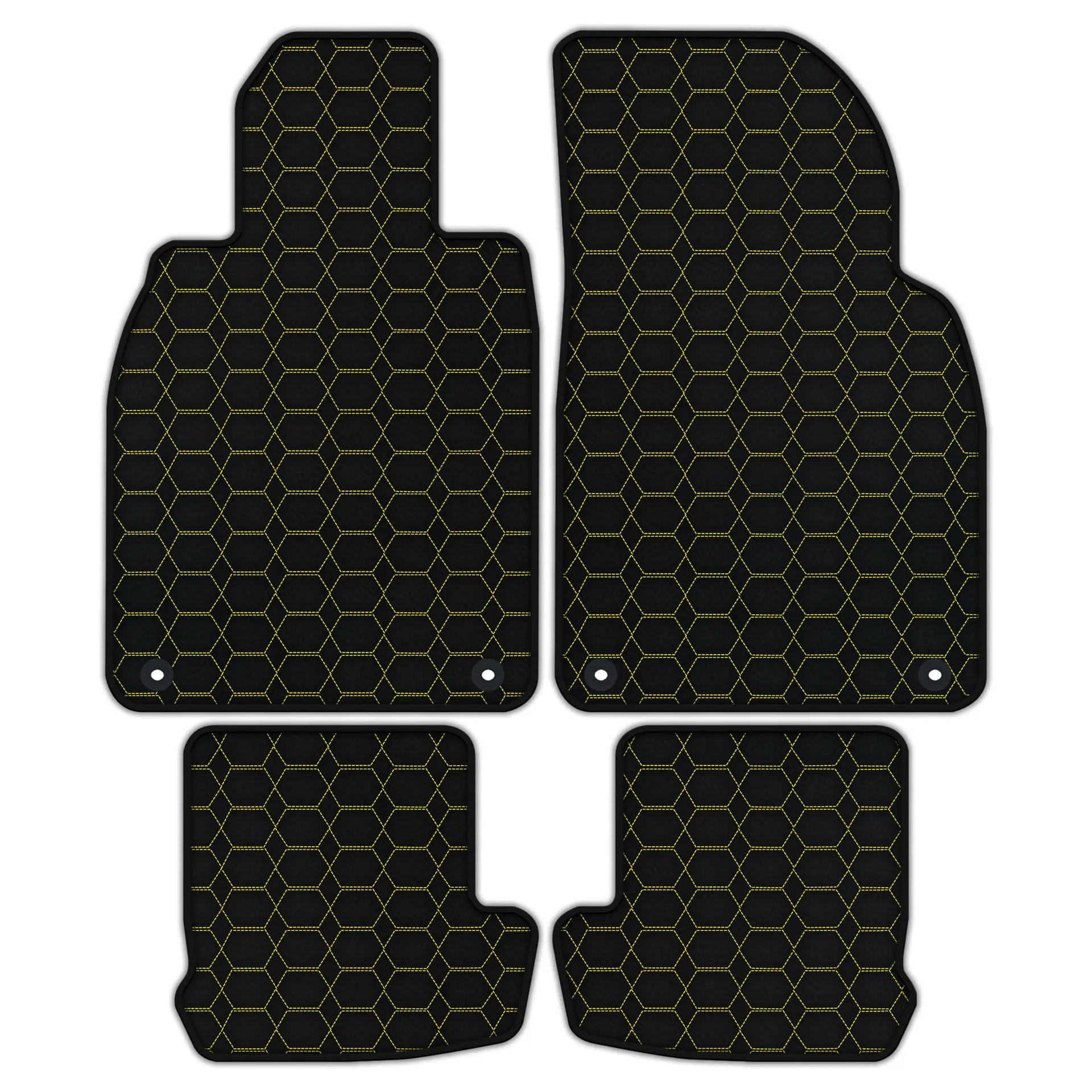 Customizable Leather Floor Mats with Hexagon Hex Pattern for Porsche 991 (2012-2019)