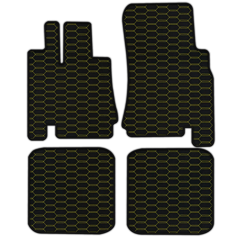 Customizable Leather Floor Mats with Interlaced Hex Pattern for Bentley Green Label (1998-2009)
