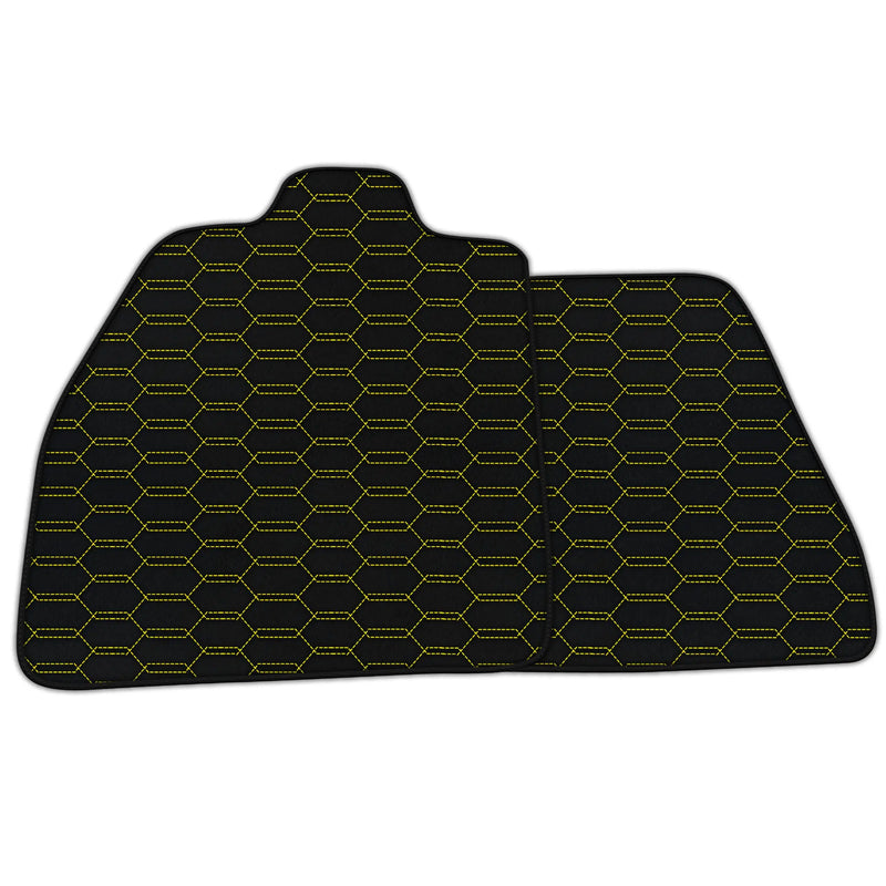 Tapis de voiture en cuir personnalisables avec motif hexagonal entrelacé pour Maserati MC20 (2020-2023)