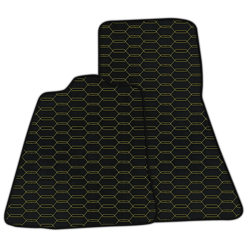 Customizable Leather Floor Mats with Interlaced Hex Pattern for McLaren 650S (2015-2018)