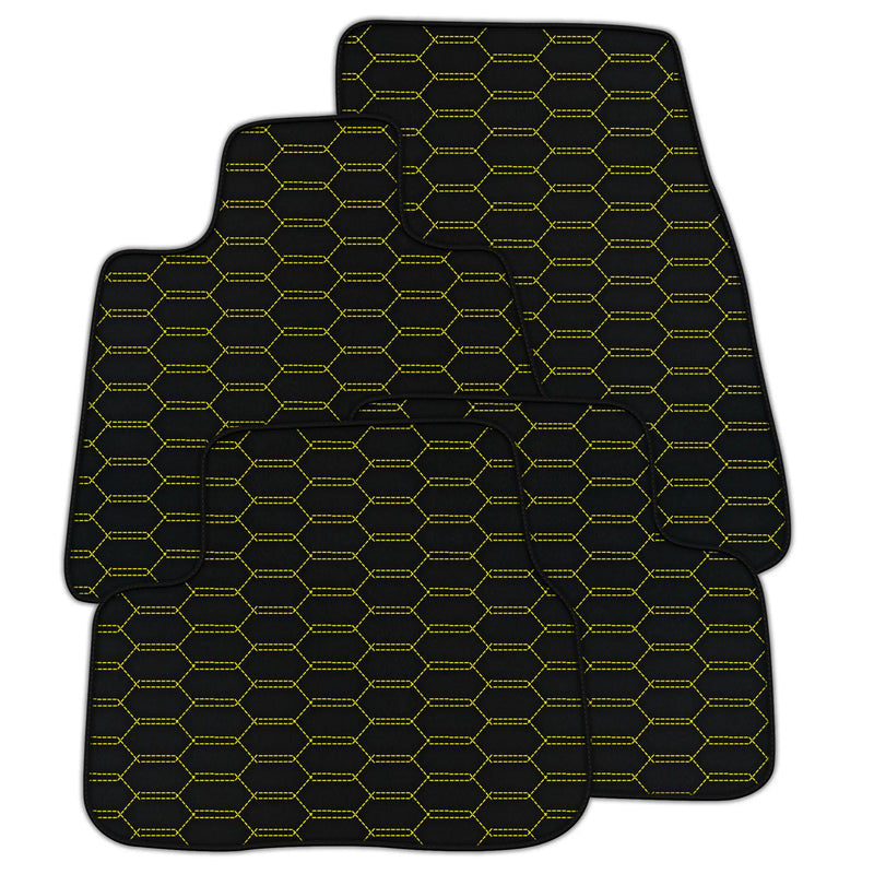 Tapis de voiture en cuir Sur mesure avec motif hexagonal
