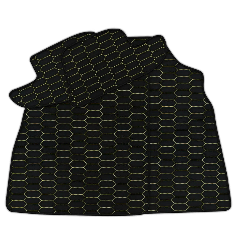 Tapis de voiture en cuir personnalisables avec motif hexagonal Raptor pour Bentley Continental GT (2011-2018)