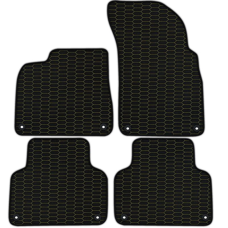 Tapis de voiture en cuir personnalisables avec motif hexagonal Raptor pour Bentley Bentayga (2015-2023)