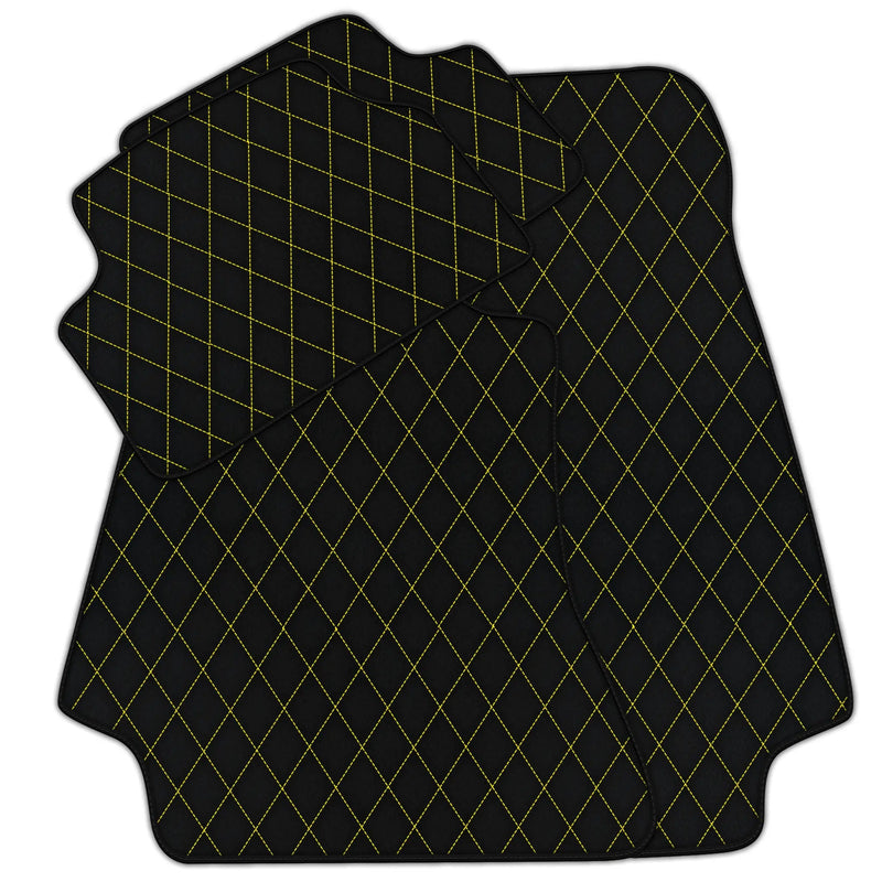 Customizable Leather Floor Mats with Single Diamond Pattern for Mercedes Benz C-Class S204 Estate (2007-2014)
