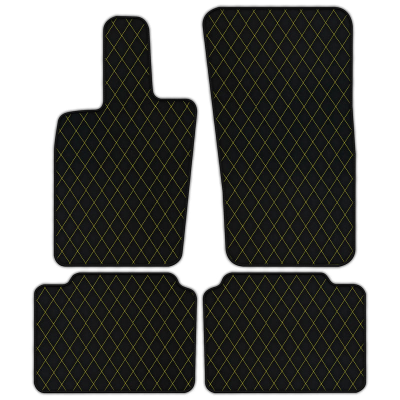 Tapis de voiture en cuir Sur mesure avec motif diamant pour