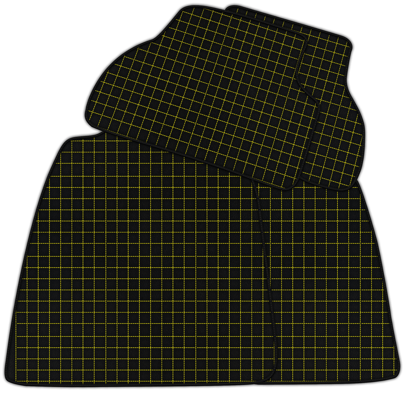 Customizable Leather Floor Mats with Square Hex Pattern for Audi A5 - F53 Coupe (2016-2020)