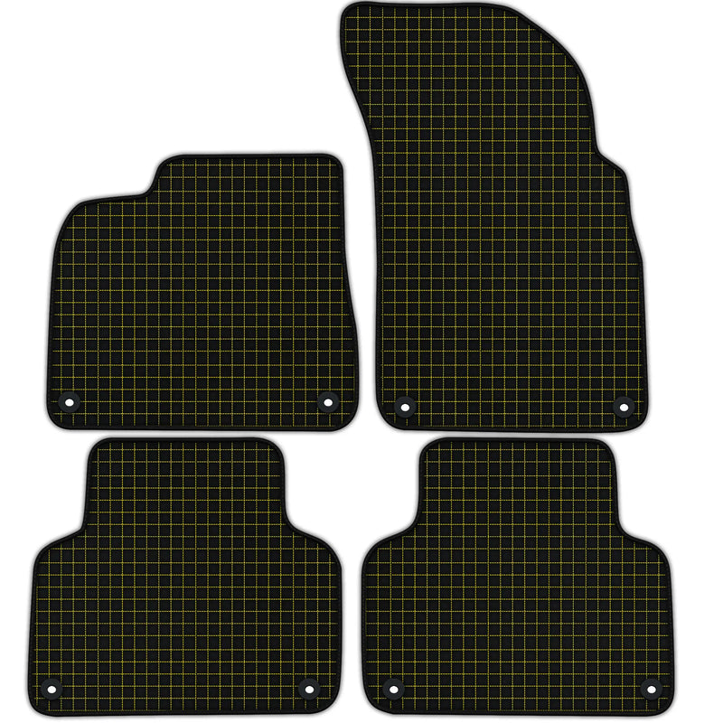Tapis de voiture en cuir personnalisable avec motif carré pour Bentley Bentayga (2015-2023)