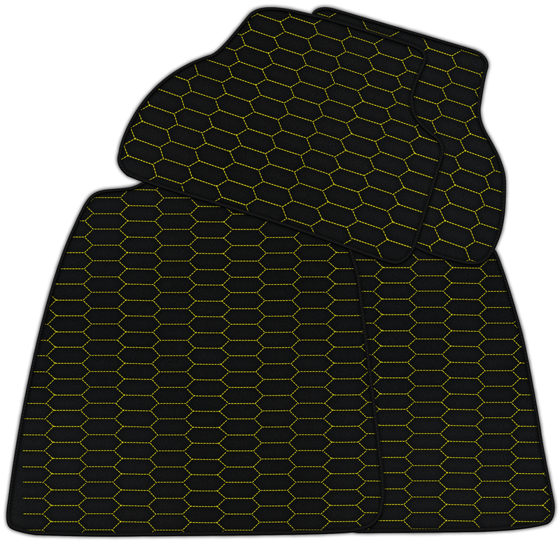 Customizable Leather Floor Mats with Raptor Hex Pattern for Audi A4 - B6 Avant (2001-2004)