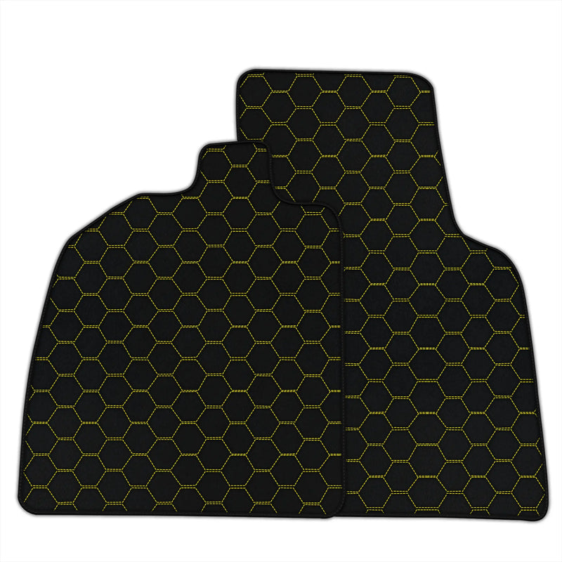 Tapis de voiture en cuir personnalisables avec motif hexagonal symétrique pour Audi R8 (2015-2023)