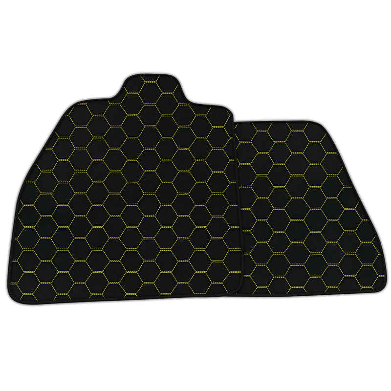 Tapis de voiture en cuir personnalisables avec motif hexagonal symétrique pour Maserati MC20 (2020-2023)