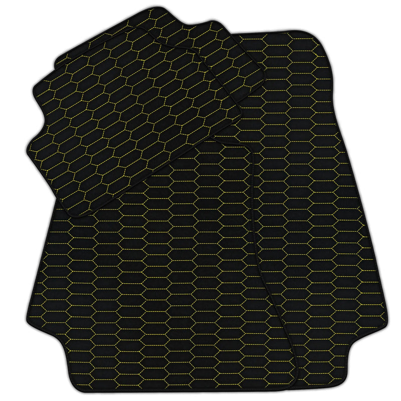 Customizable Leather Floor Mats with Raptor Hex Pattern for Mercedes Benz M-Class W166 (2011-2015)