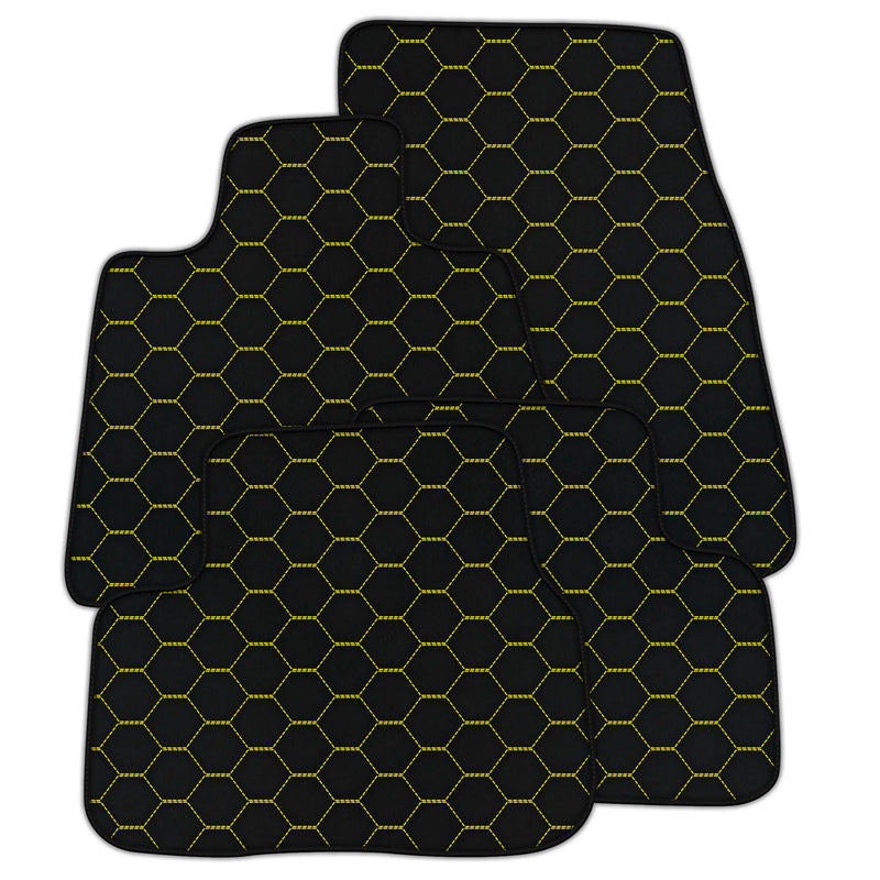 Tapis de voiture en cuir personnalisables avec motif hexagonal symétrique pour Rolls Royce Cullinan (2018-2025)