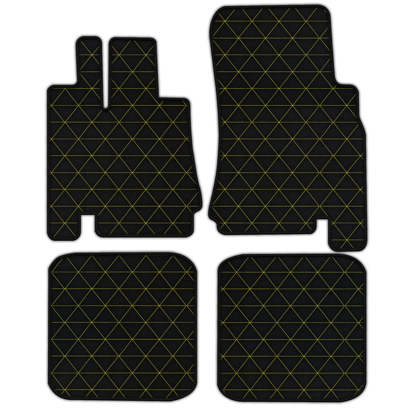 Tapis de voiture en cuir personnalisables avec motif en triangle pour Bentley Green Label (1998-2009)