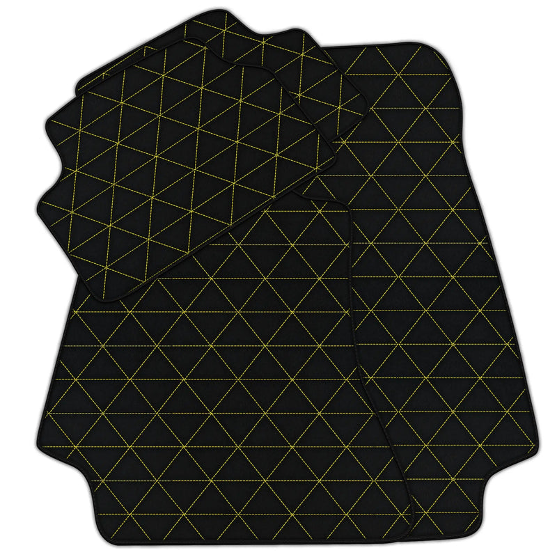 Customizable Leather Floor Mats with Triangle Pattern for Mercedes Benz C-Class S205 Wagon (2014-2018)