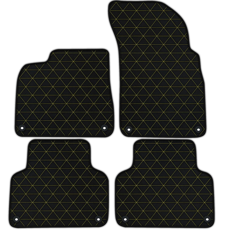 Tapis de voiture en cuir personnalisables avec motif triangle pour Bentley Bentayga (2015-2023)