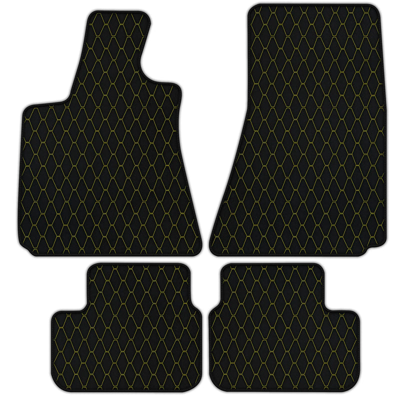 Customizable Leather Floor Mats with Vertical Hex Pattern for Maserati Ghibli (2013-2022)