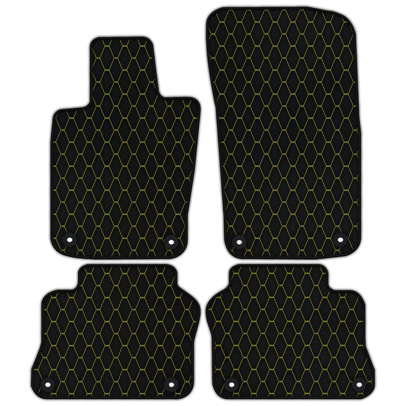 Customizable Leather Floor Mats with Vertical Hex Pattern for Porsche Panamera (2009-2016)