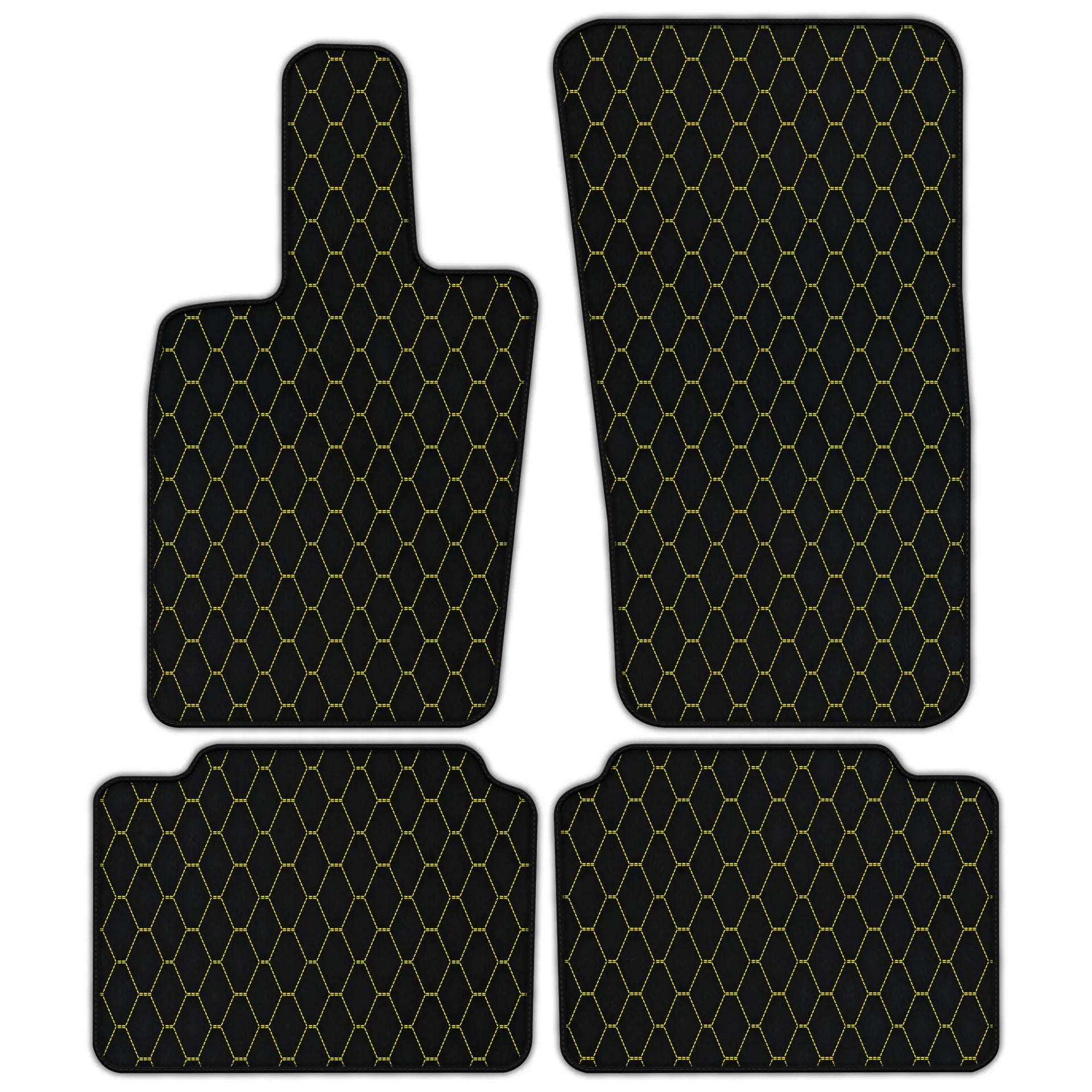 Customizable Leather Floor Mats Triangle Pattern for Porsche Panamera
