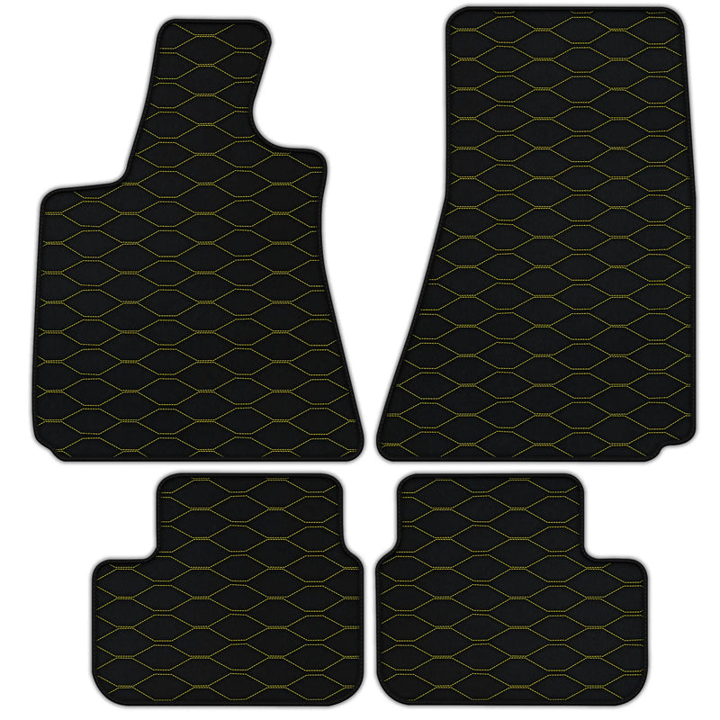 Tapis de voiture en cuir personnalisables avec motif hexagonal Viper pour Maserati Ghibli (2013-2022)