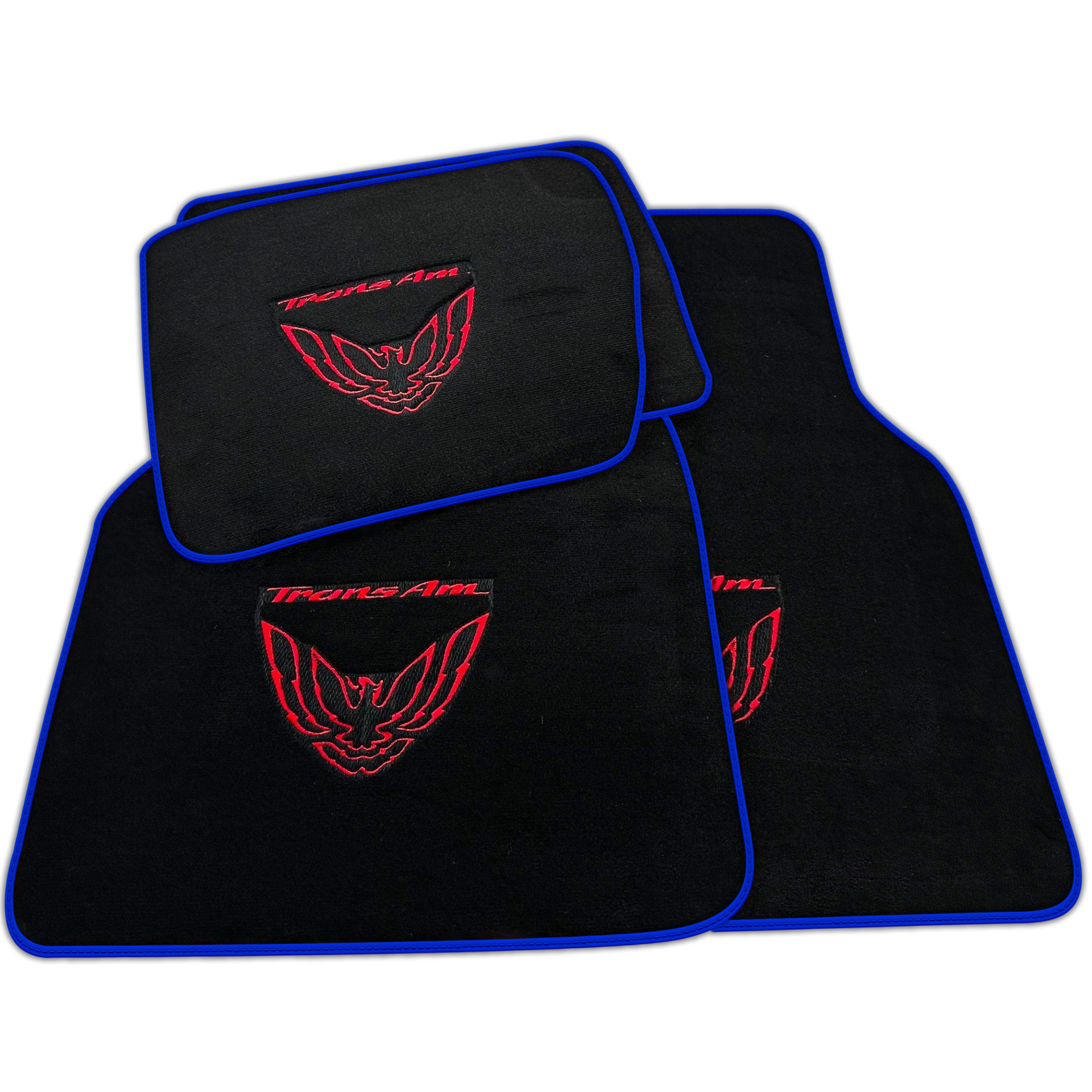 Black Floor Mats Red Trim for Pontiac FireBird (1993-2002) Trans Am
