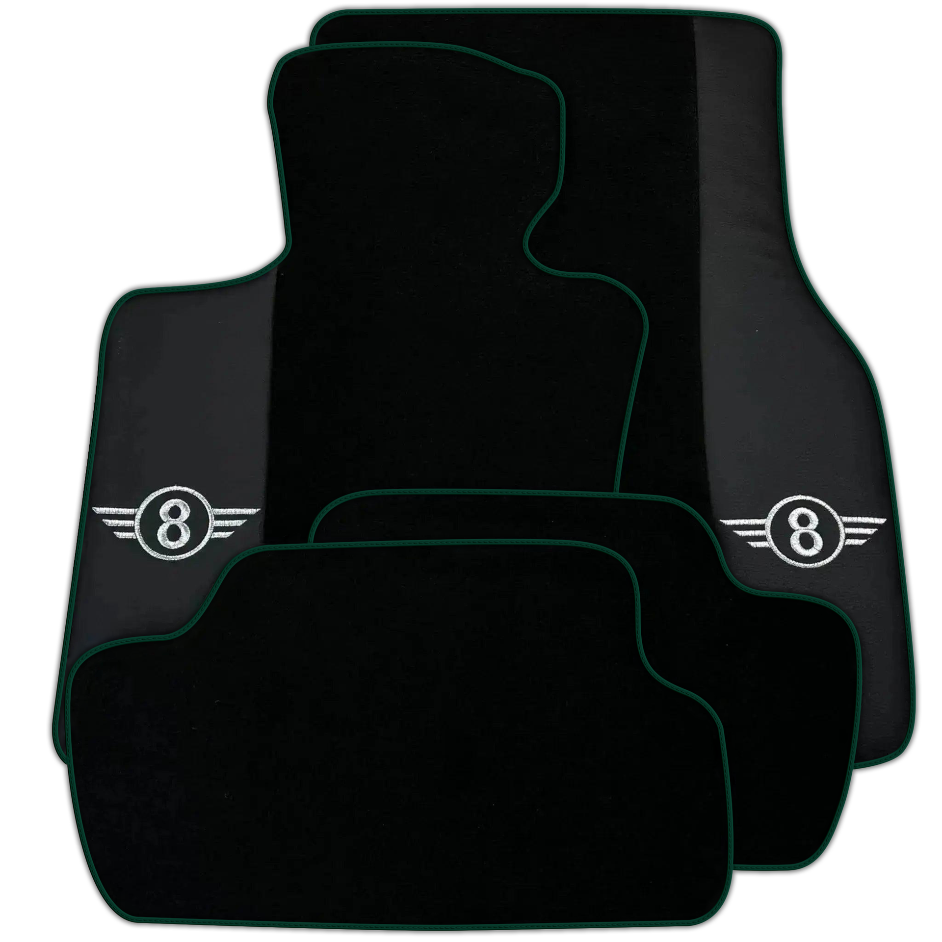 Black Floor Mats for Mini Cooper / One R53 (2001-2007) Cooper S with Leather