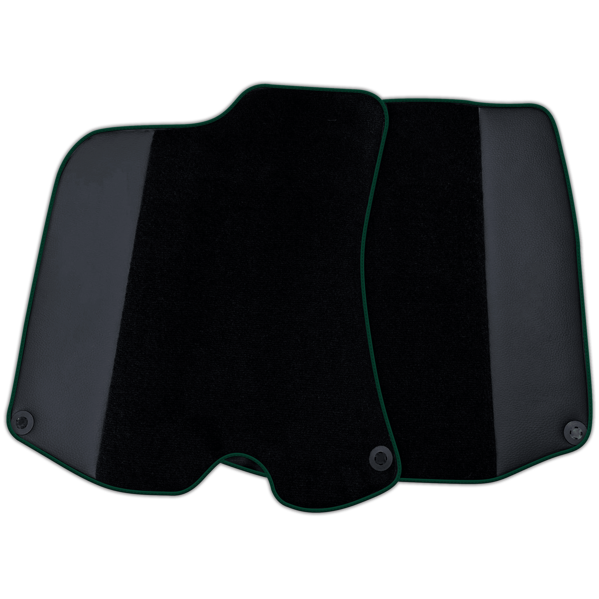 Custom Black Floor Mats For Ferrari Portofino (2018-2023) With Leather