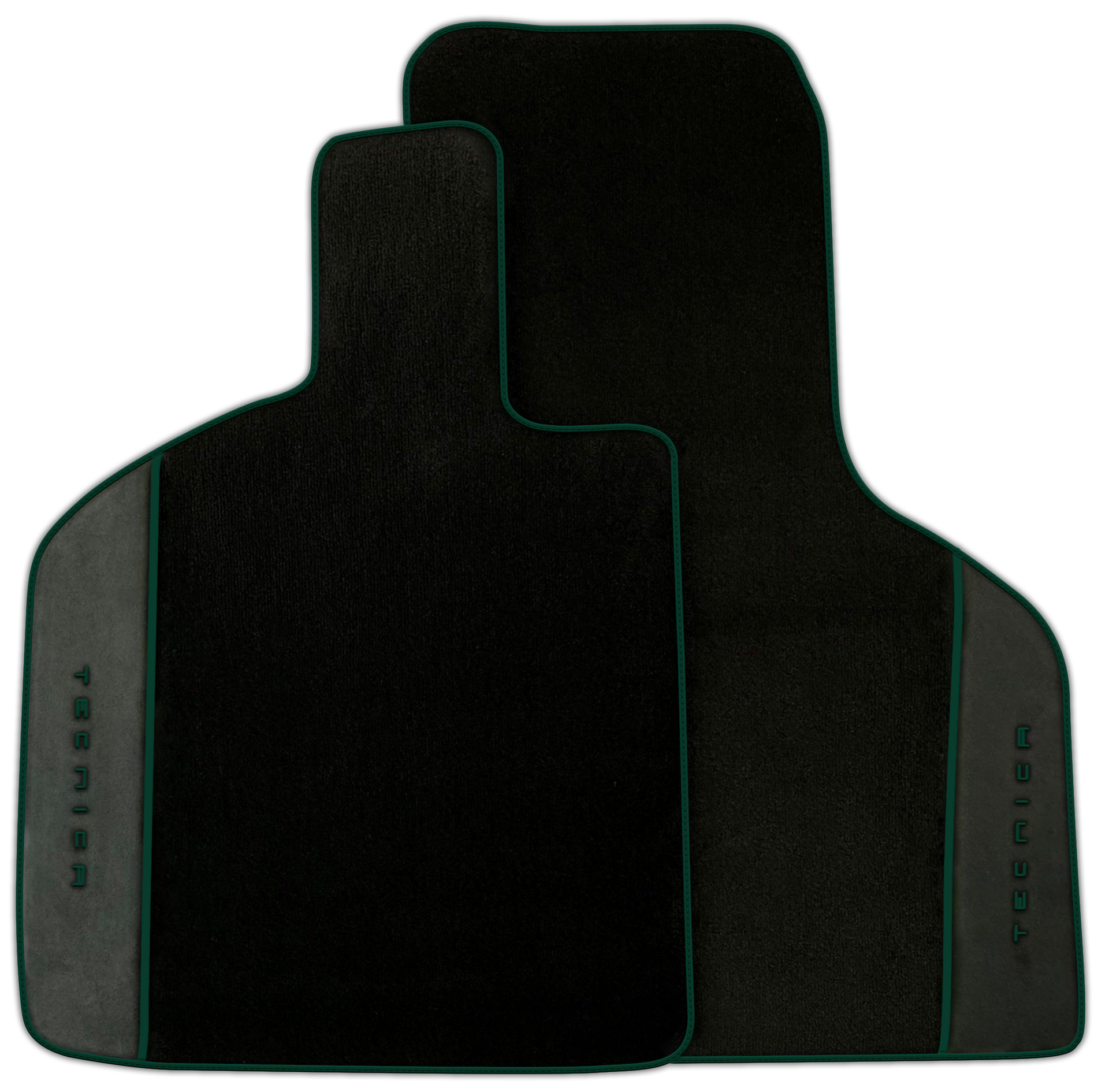Black Floor Mats for Lamborghini Huracan Tecnica | Alcantara Leather Borders